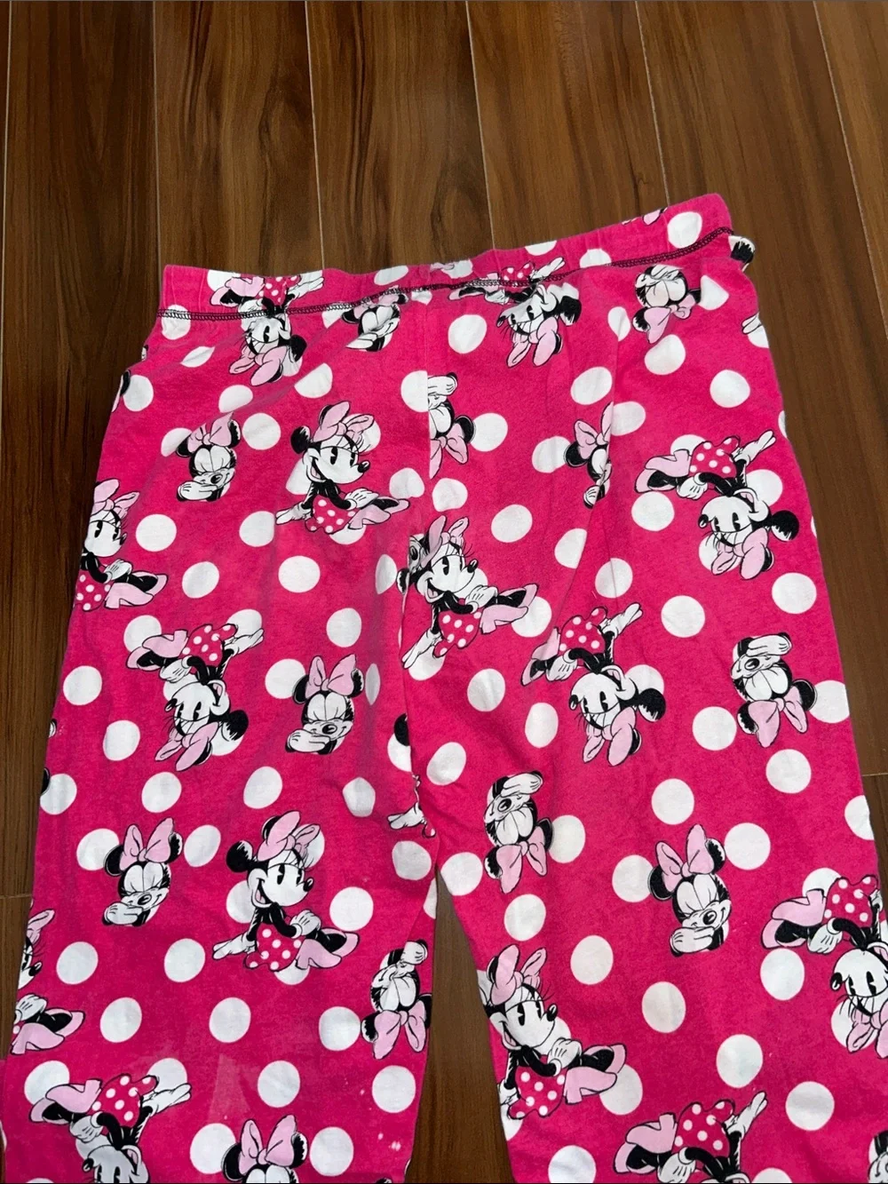 Large Disney 100% Cotton Minnie Mouse Capri  pajama pants - Picture 4 of 4